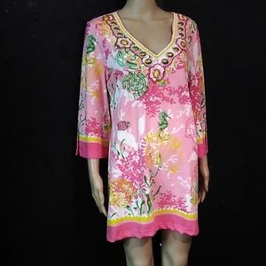Key Lime & Pink dress/tunic